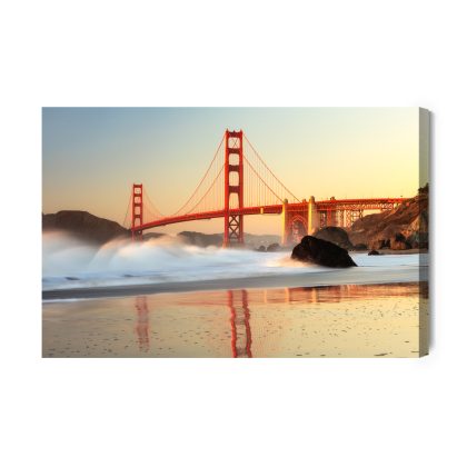 Modern Canvas Print: Golden Gate Bridge Panorama – Perfect for Living Room and Office