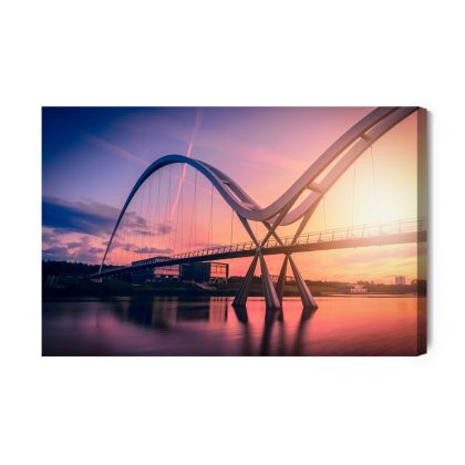 Canvas print: Infinity Bridge at sunset