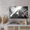Canvas Wall Art: Modern Skyscrapers in Black and White – Urban Perspective from the Ground Up - Image 3