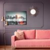 Canvas Wall Art: Nighttime Manhattan by the Water – Elegant Sunset Skyline - Image 3