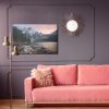 Canvas Wall Art: Mountain Landscape at Dusk – Nature, Stones, and Snowy Peaks - Image 3