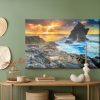 Canvas wall art: Sunset over the sea – rocky coast and golden reflections - Image 5