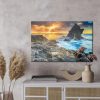 Canvas wall art: Sunset over the sea – rocky coast and golden reflections - Image 3