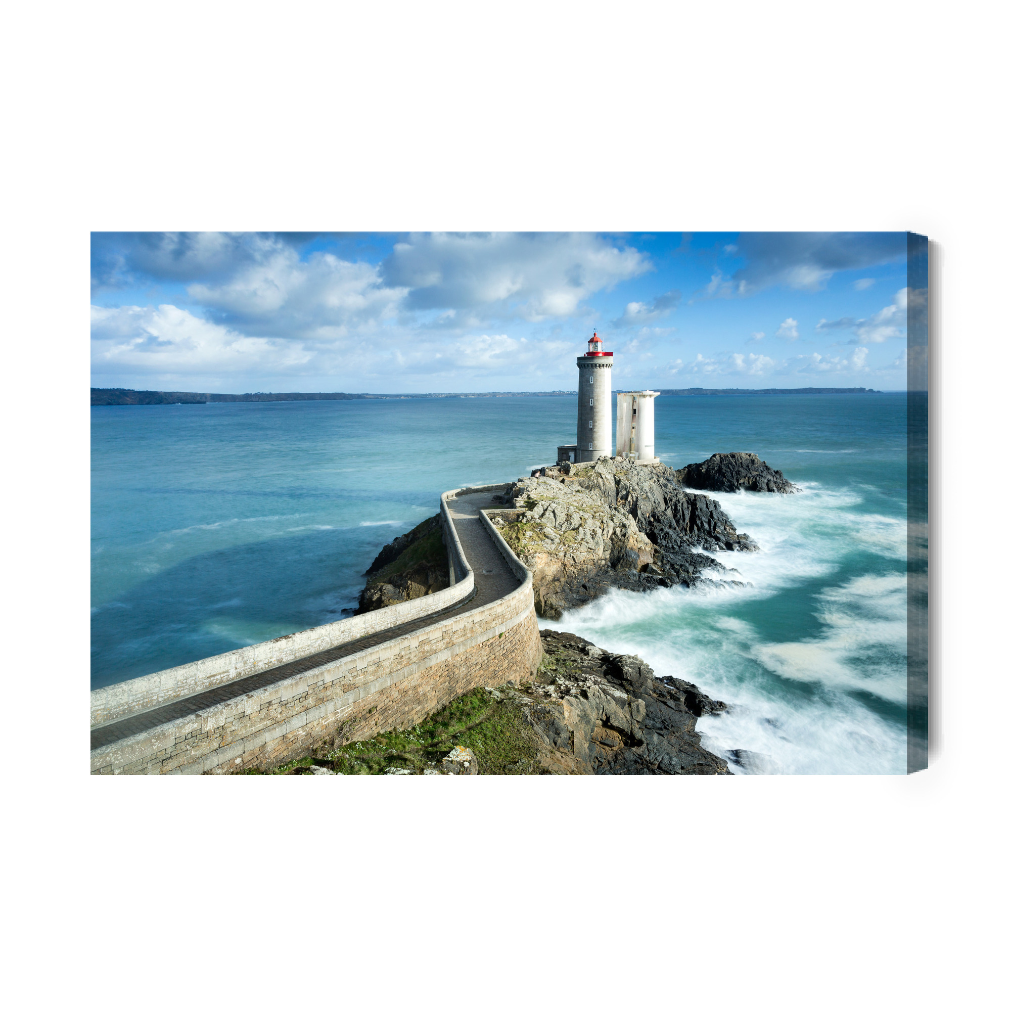 Canvas wall art: Path to the lighthouse – turquoise sea and blue sky - Image 2