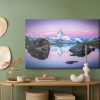 Canvas wall art: Mountain lake at sunrise – artistic harmony of nature - Image 4