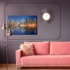 Canvas Wall Art: Manhattan at Night – The Glow of the Metropolis by the Water - Image 4