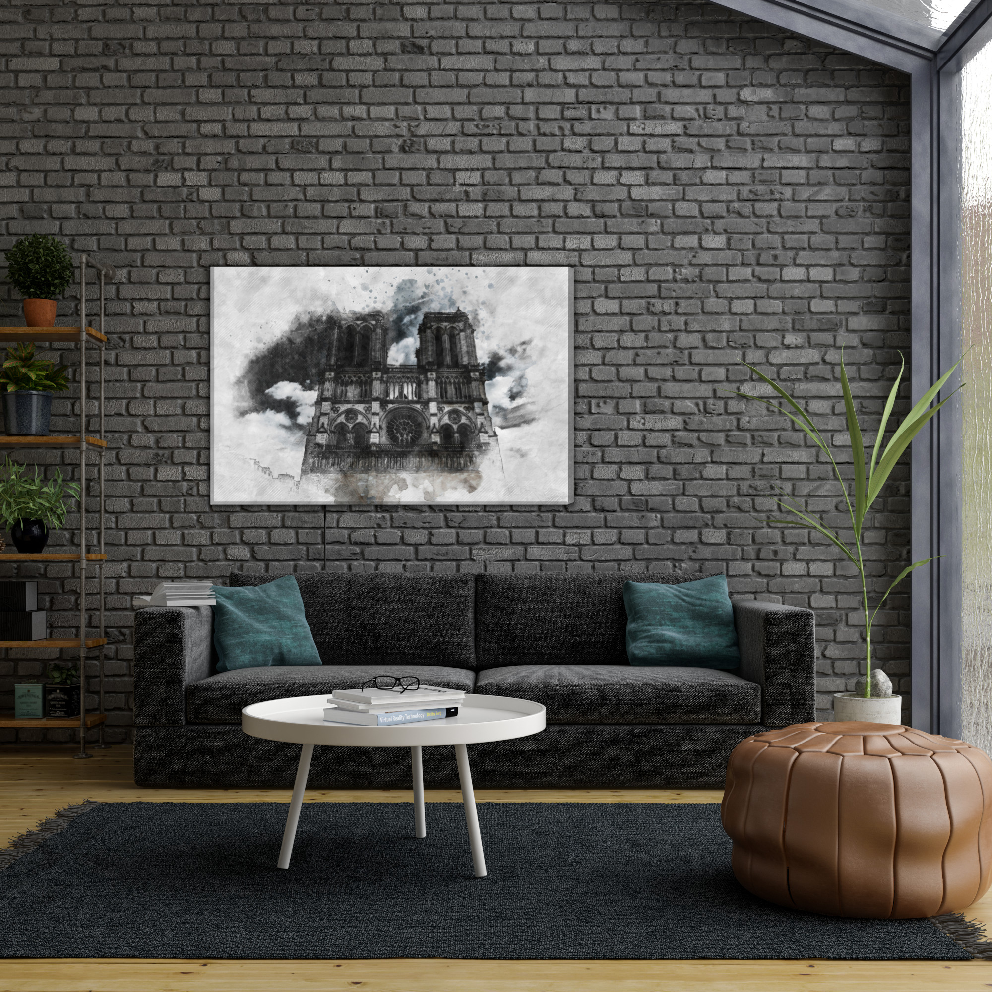 Canvas Wall Art: Notre-Dame in Watercolor Mist, Paris - Image 8