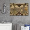 Canvas Art: Antique World Map – Vintage Retro Decoration - Image 2