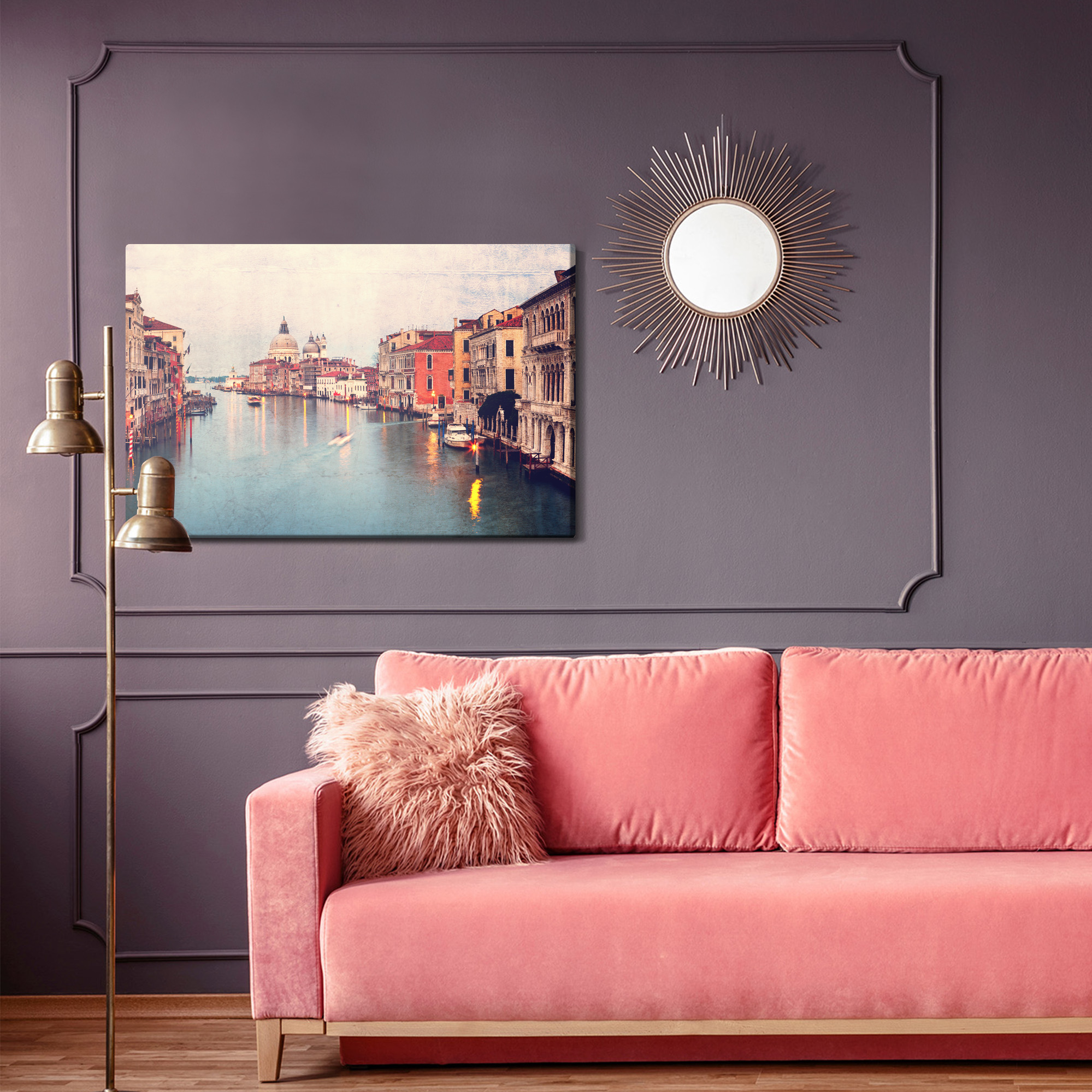 Canvas print Venice canal view at dusk - Image 4