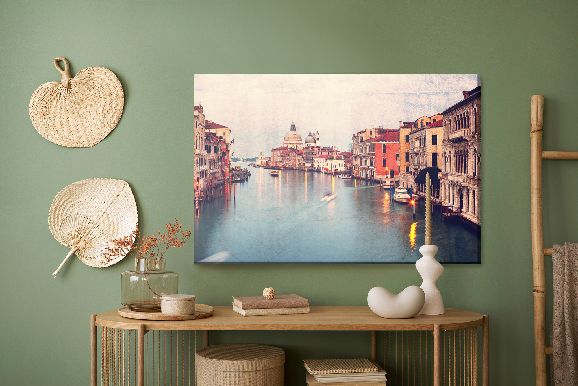 Canvas print Venice canal view at dusk - Image 5