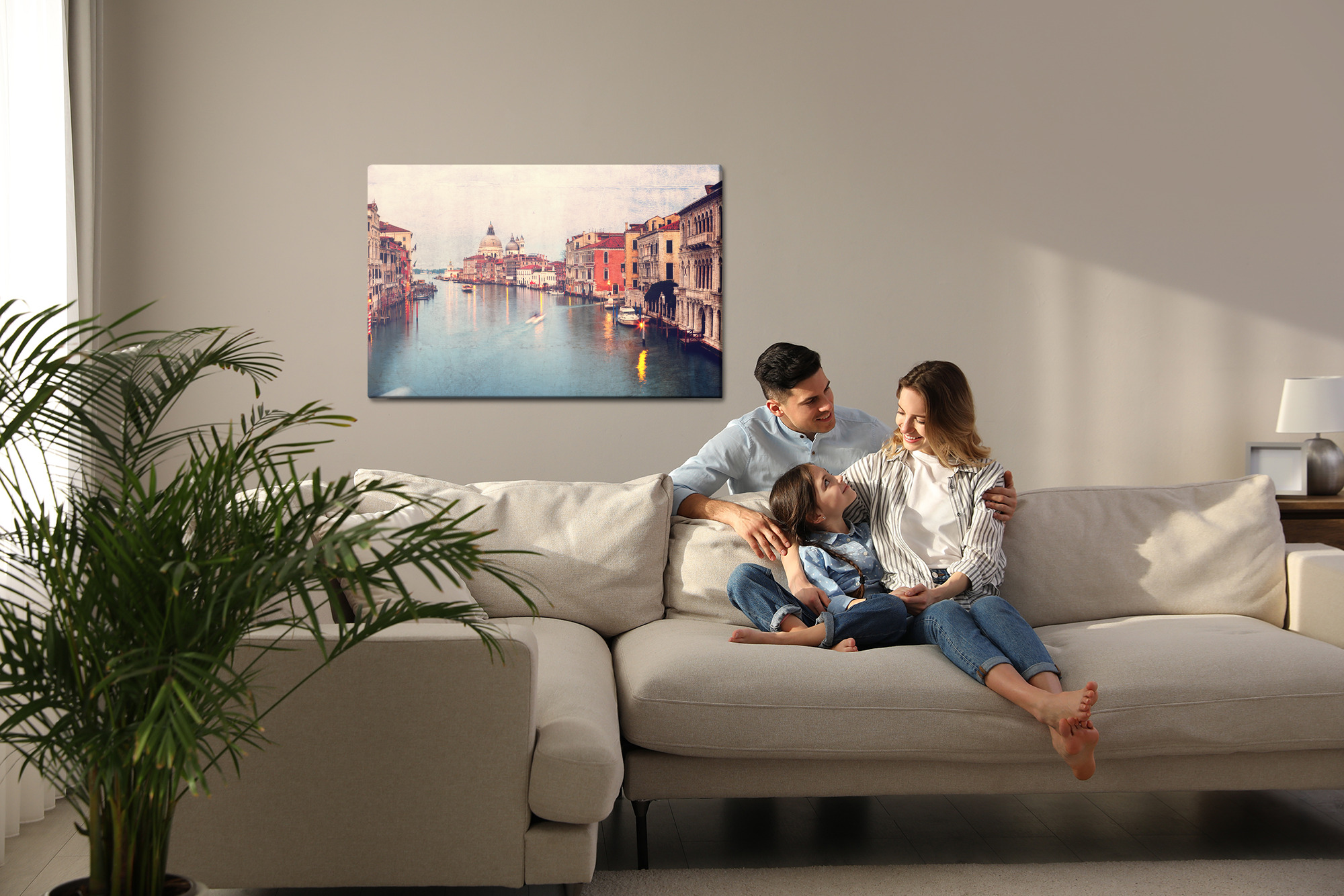 Canvas print Venice canal view at dusk - Image 7