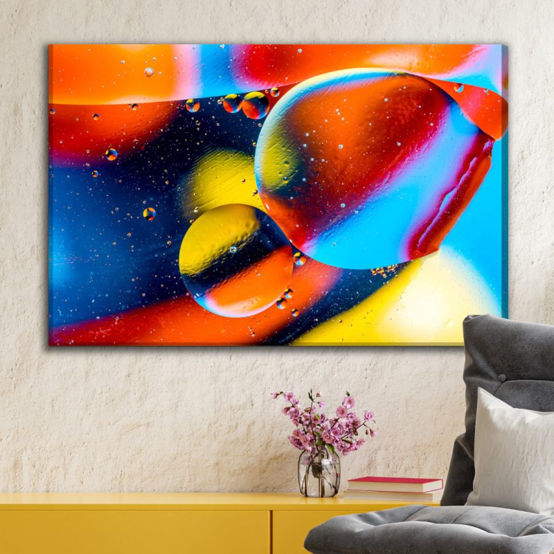 Abstract Canvas Art: Colorful Energy – A Modern Play of Light and Form