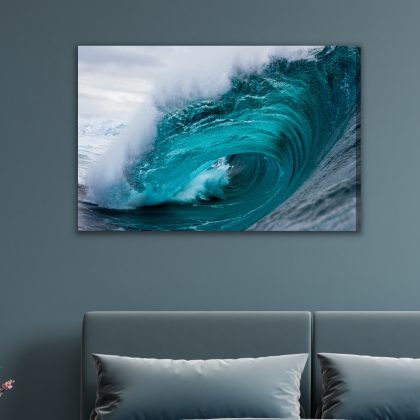 Obraz na płótnie Turkusowa fala oceanu w ruchu