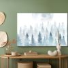 Modern canvas wall art: Forest in the mist under the moon – elegant decoration for the living room - Image 4