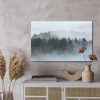 Canvas Art: Forest in the Fog – Mysterious Landscape of Nature - Image 3