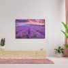 Canvas wall art: Lavender Fields at Sunset – romantic landscape for your living room - Image 2