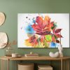 Modern canvas wall art: Colorful watercolor leaves – energetic decoration for the living room and bedroom - Image 4