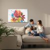 Modern canvas wall art: Colorful watercolor leaves – energetic decoration for the living room and bedroom - Image 6