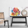 Modern canvas wall art: Colorful watercolor leaves – energetic decoration for the living room and bedroom - Image 5