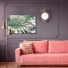 Canvas wall art: Monstera leaf in shades of green – minimalist decoration - Image 3