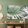 Canvas wall art: Monstera leaf in shades of green – minimalist decoration - Image 4