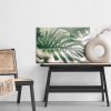 Canvas wall art: Monstera leaf in shades of green – minimalist decoration - Image 5