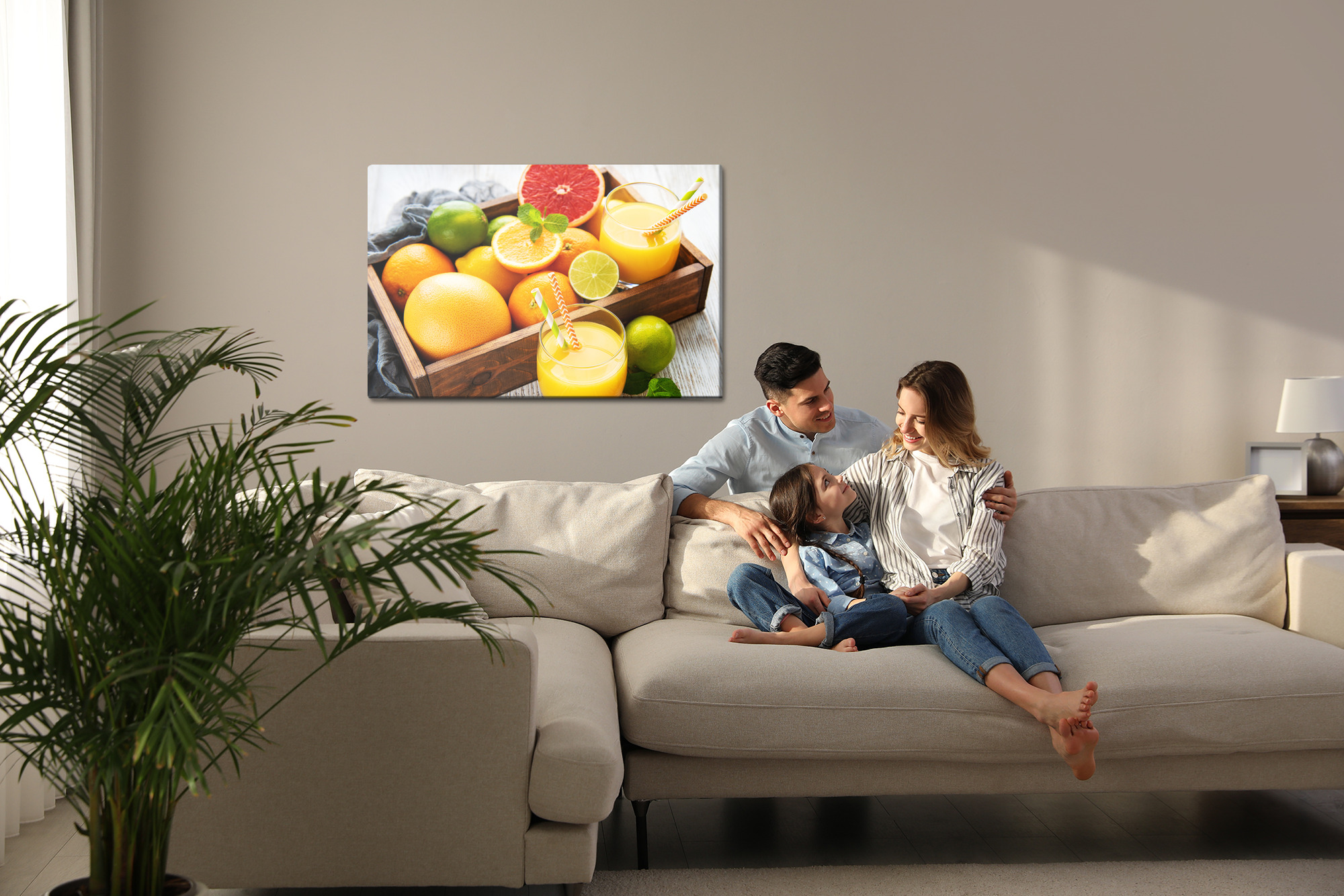 Juicy Citrus in a Wooden Crate – Colourful Canvas Print for the Kitchen - Image 9