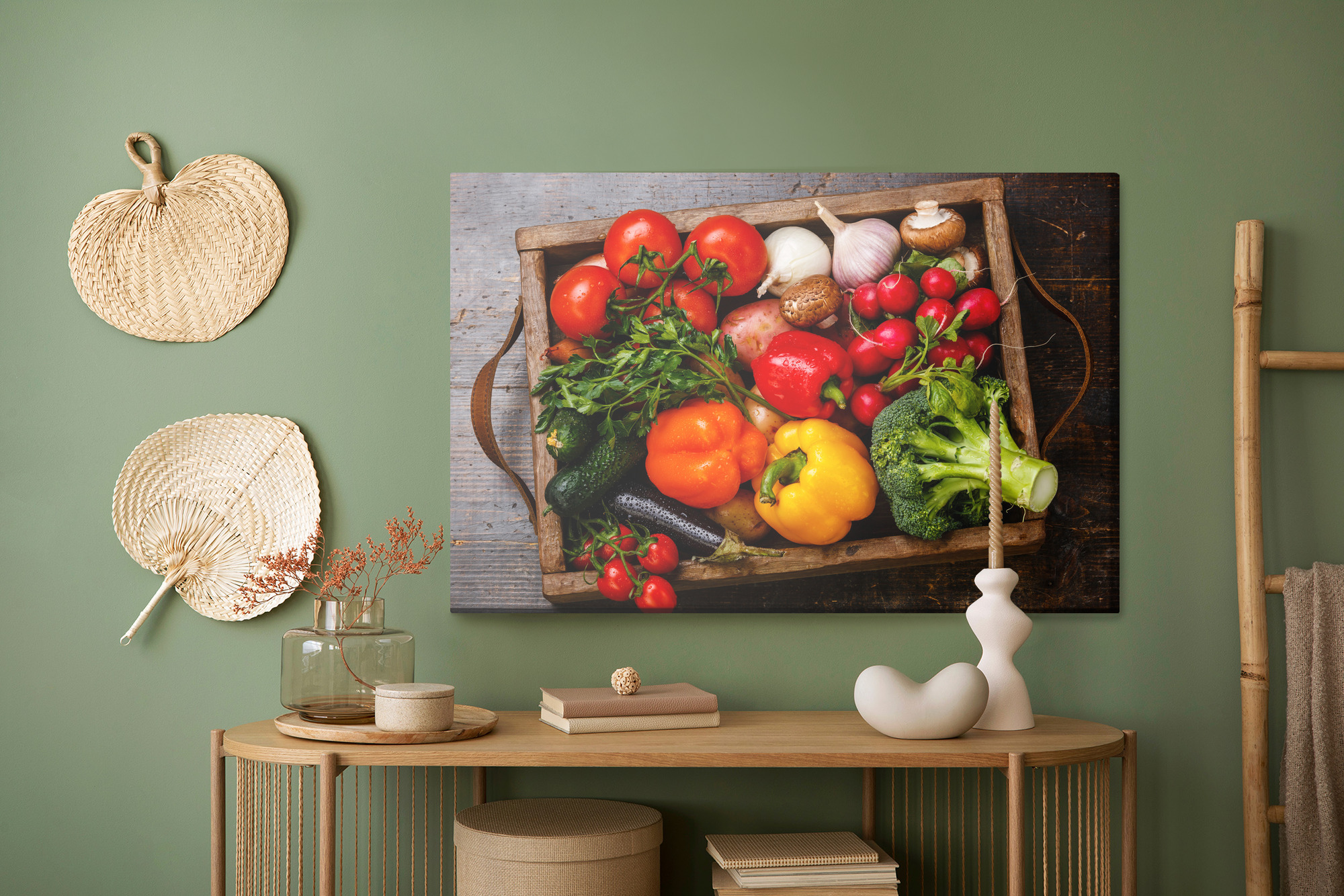 Colorful Vegetables in a Crate – Appetising Canvas Wall Art for Kitchen and Dining Area - Image 6
