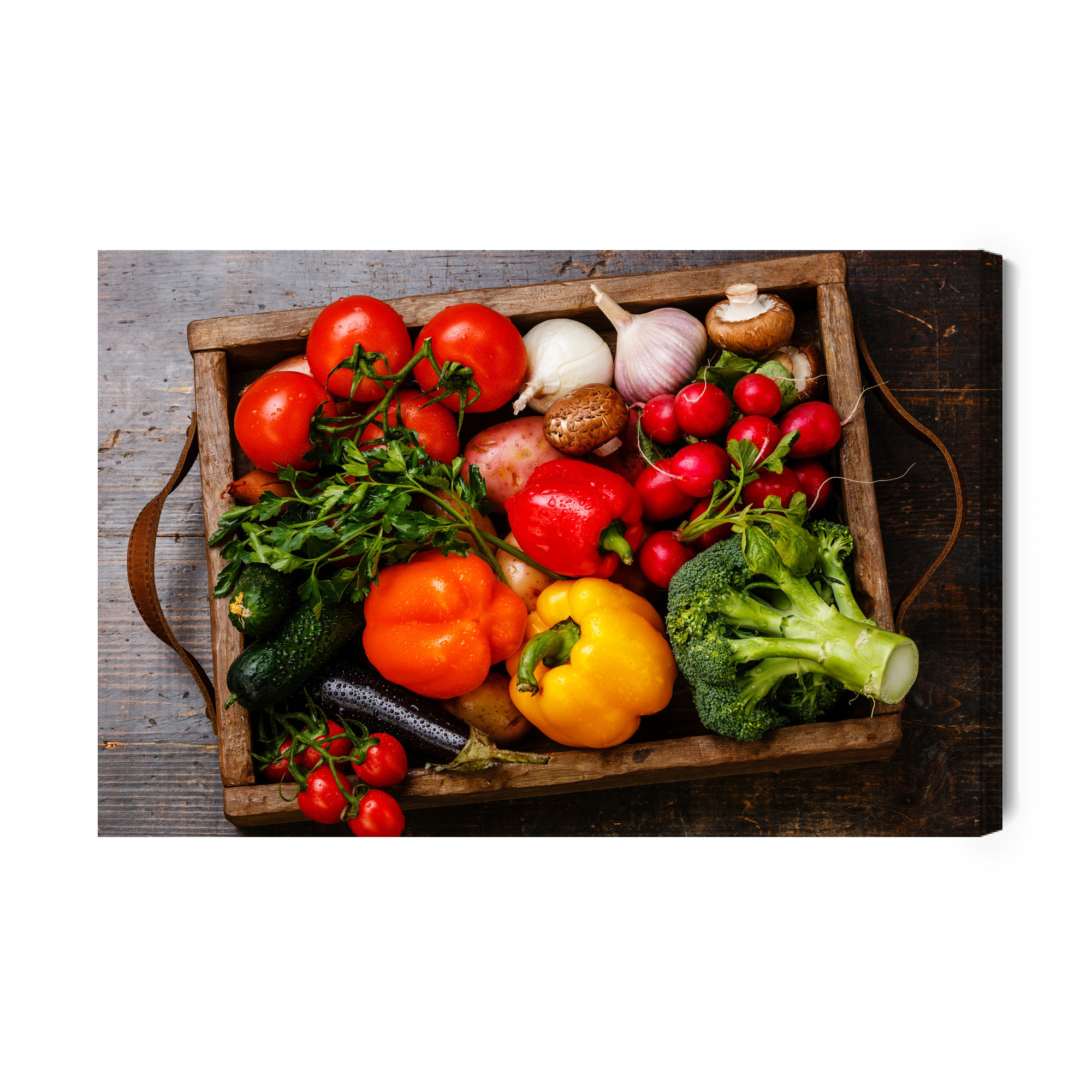Colorful Vegetables in a Crate – Appetising Canvas Wall Art for Kitchen and Dining Area - Image 2
