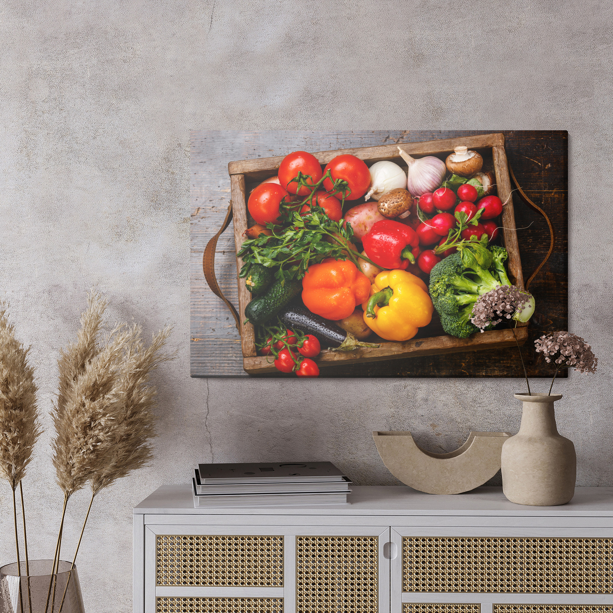 Colorful Vegetables in a Crate – Appetising Canvas Wall Art for Kitchen and Dining Area - Image 4