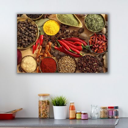 Aromatic Spices and Red Chili Canvas Print