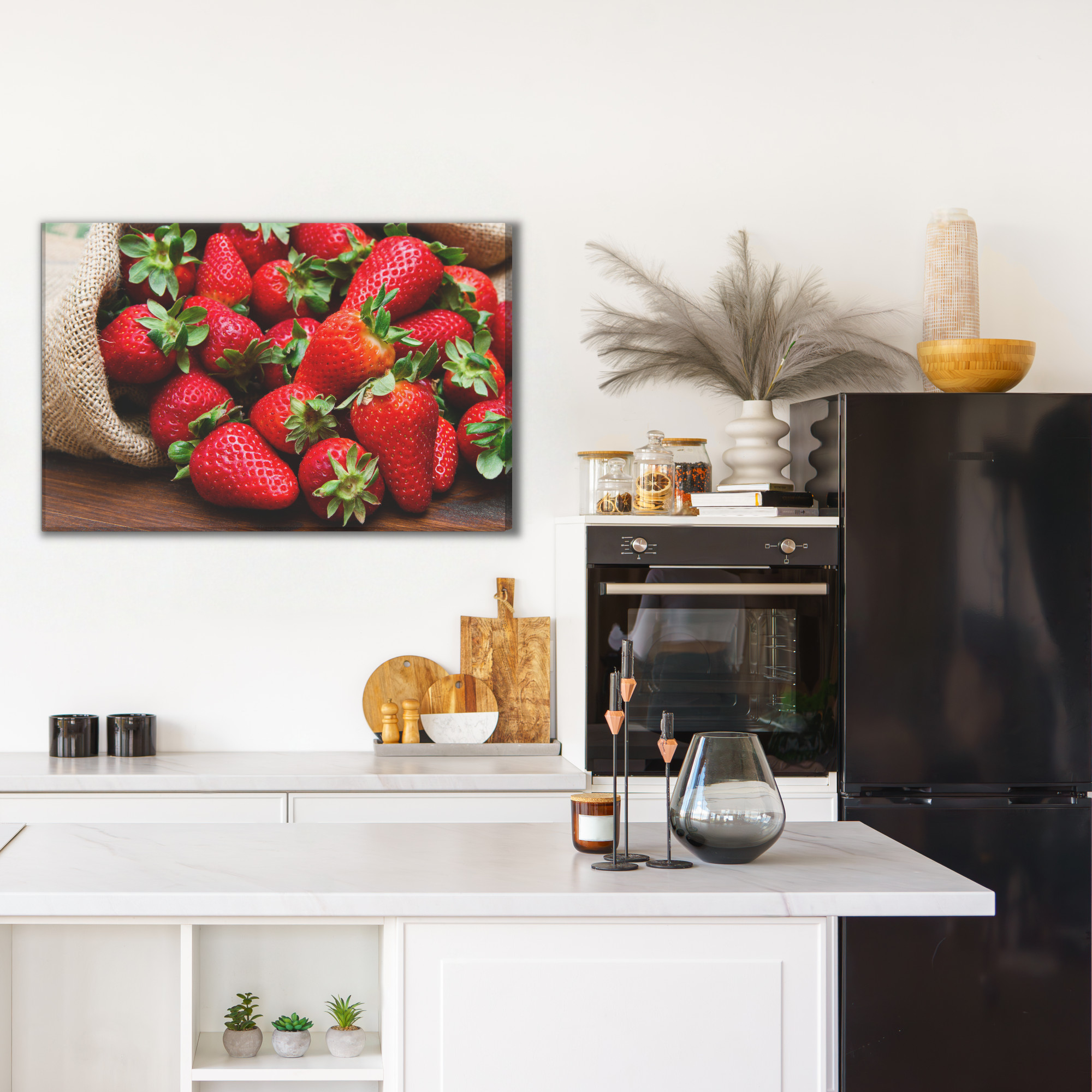 Juicy Strawberries – Canvas Wall Art for Kitchen, Dining Room and Living Room - Image 3