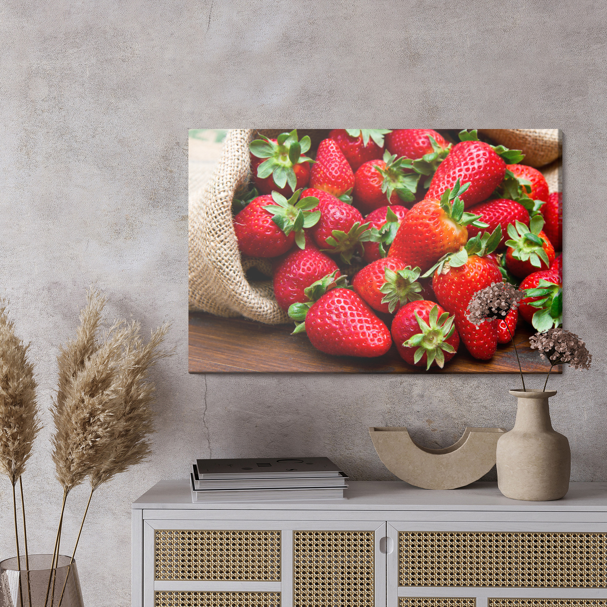 Juicy Strawberries – Canvas Wall Art for Kitchen, Dining Room and Living Room - Image 4