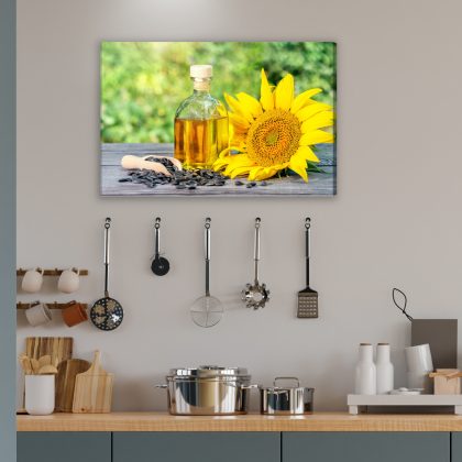 Sunflower and oil, canvas wall art