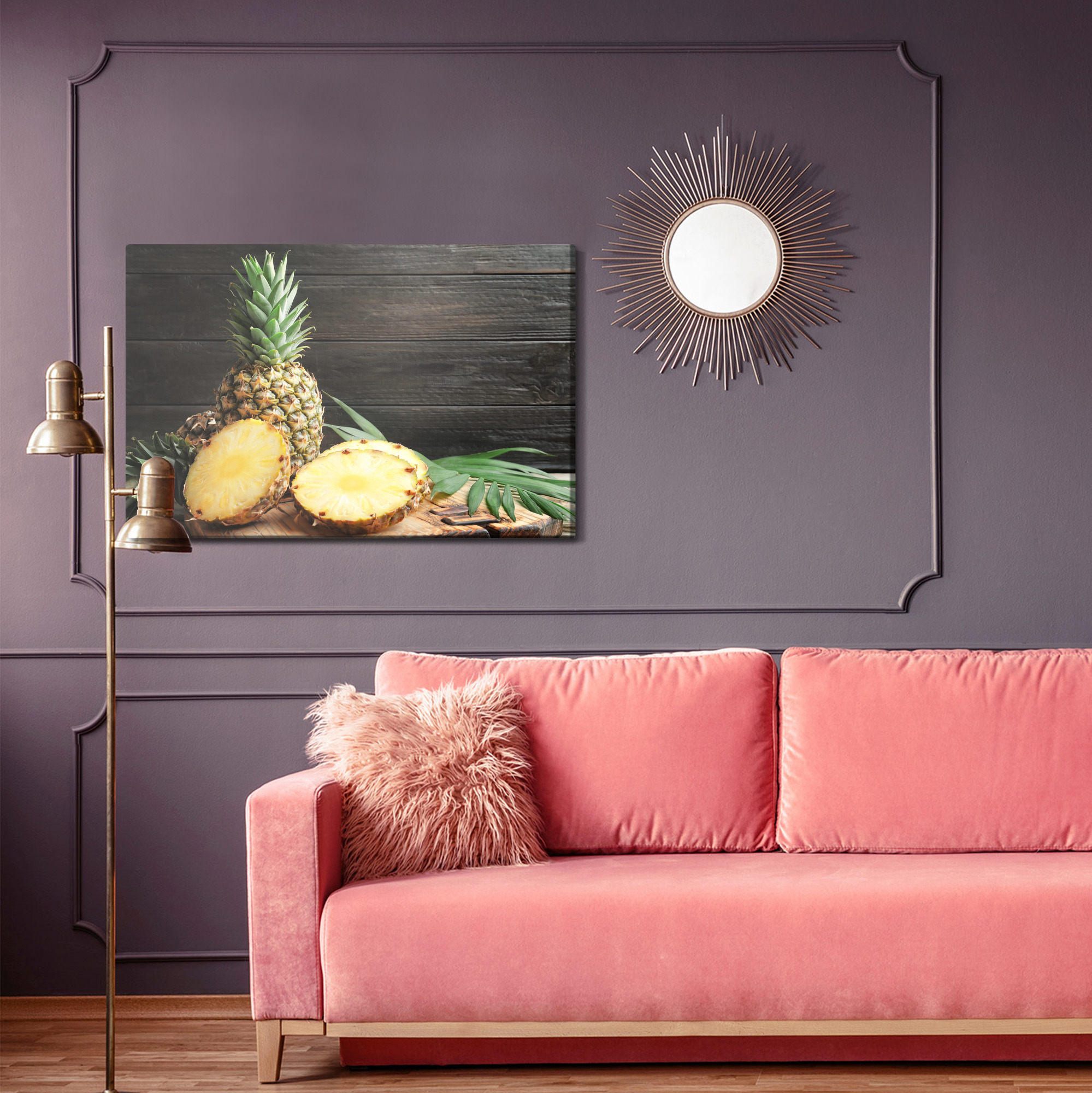 Juicy pineapple in the kitchen – canvas print - Image 5