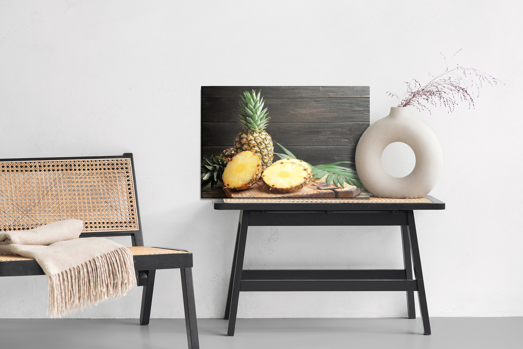 Juicy pineapple in the kitchen – canvas print - Image 7