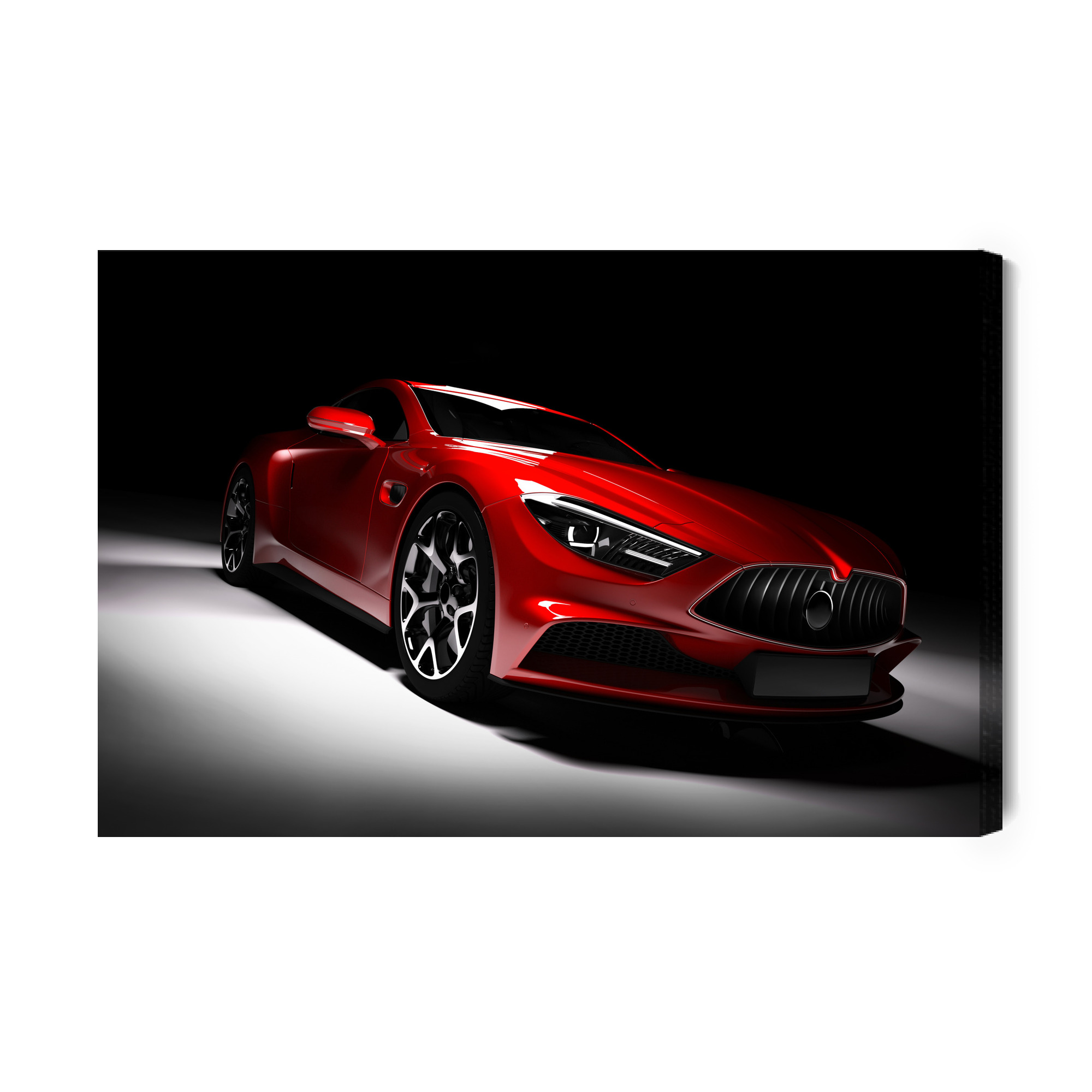 Modern Canvas Art: Red Sports Car – Energy and Style - Image 2