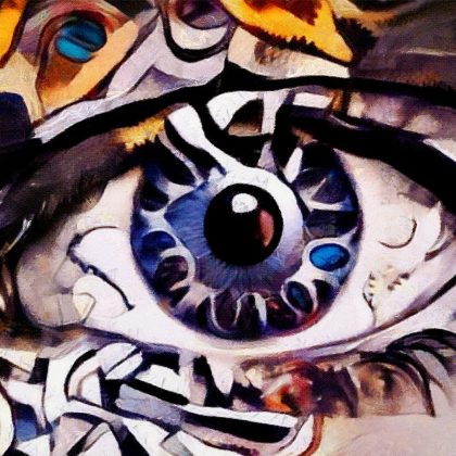 Modern canvas wall art: Abstract eye – bold accent for the living room