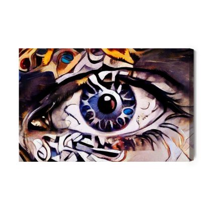 Canvas print Abstract eye in colors