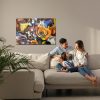 Modern Canvas Wall Art: Flowers in Brown and Orange Tones – Elegant Abstract for Living Room and Bedroom - Image 6