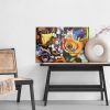 Modern Canvas Wall Art: Flowers in Brown and Orange Tones – Elegant Abstract for Living Room and Bedroom - Image 5