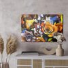 Modern Canvas Wall Art: Flowers in Brown and Orange Tones – Elegant Abstract for Living Room and Bedroom - Image 2