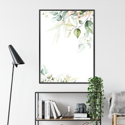 Floral details poster in a black aluminium frame