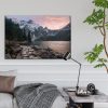 Canvas Wall Art: Mountain Landscape at Dusk – Nature, Stones, and Snowy Peaks - Image 2