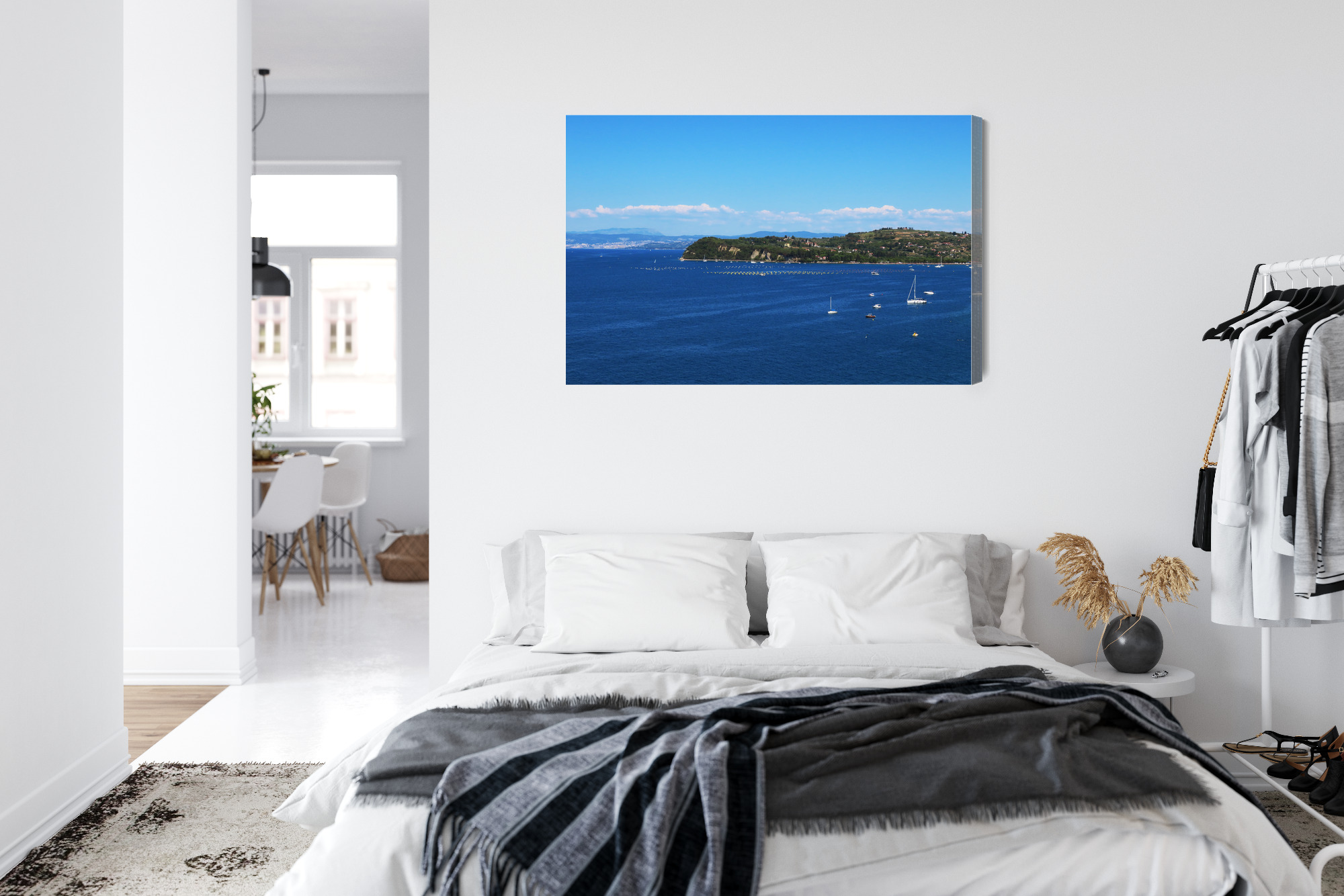 Modern Canvas Print: Sea Panorama with Sailboats – ideal for living room and office - Image 7