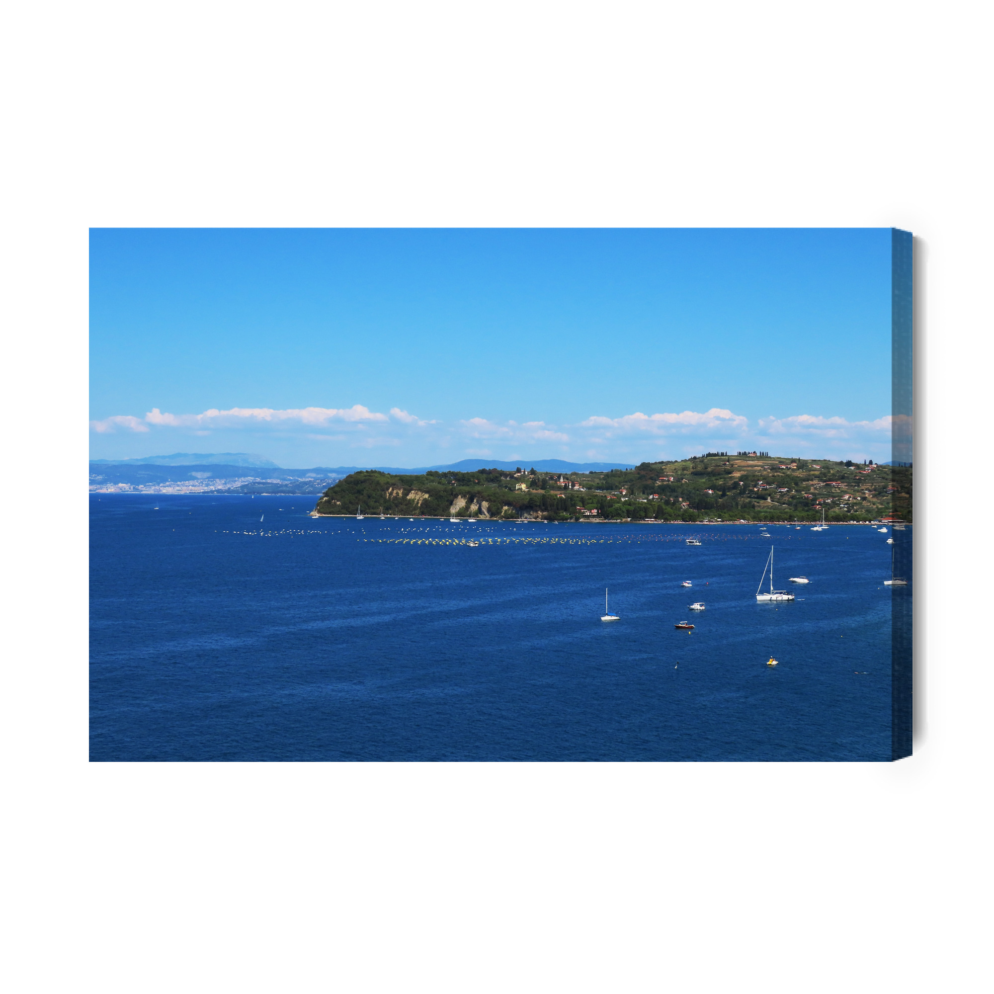 Modern Canvas Print: Sea Panorama with Sailboats – ideal for living room and office - Image 2