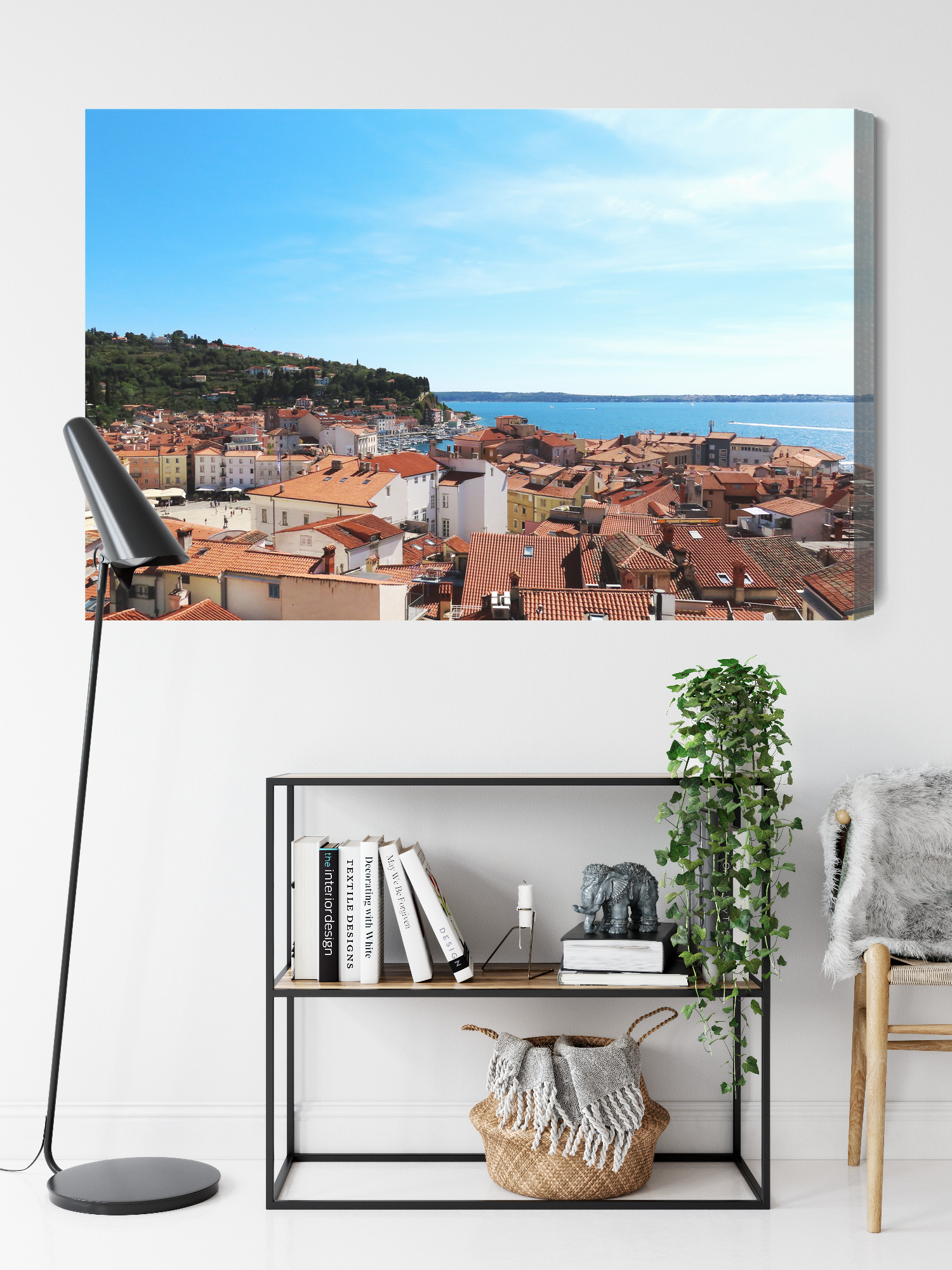 Modern Canvas Print: Mediterranean Townscape – ideal for living room and office - Image 10