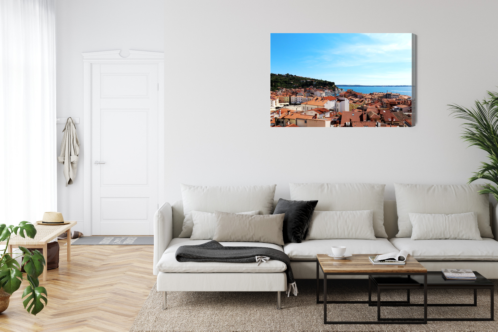 Modern Canvas Print: Mediterranean Townscape – ideal for living room and office - Image 7
