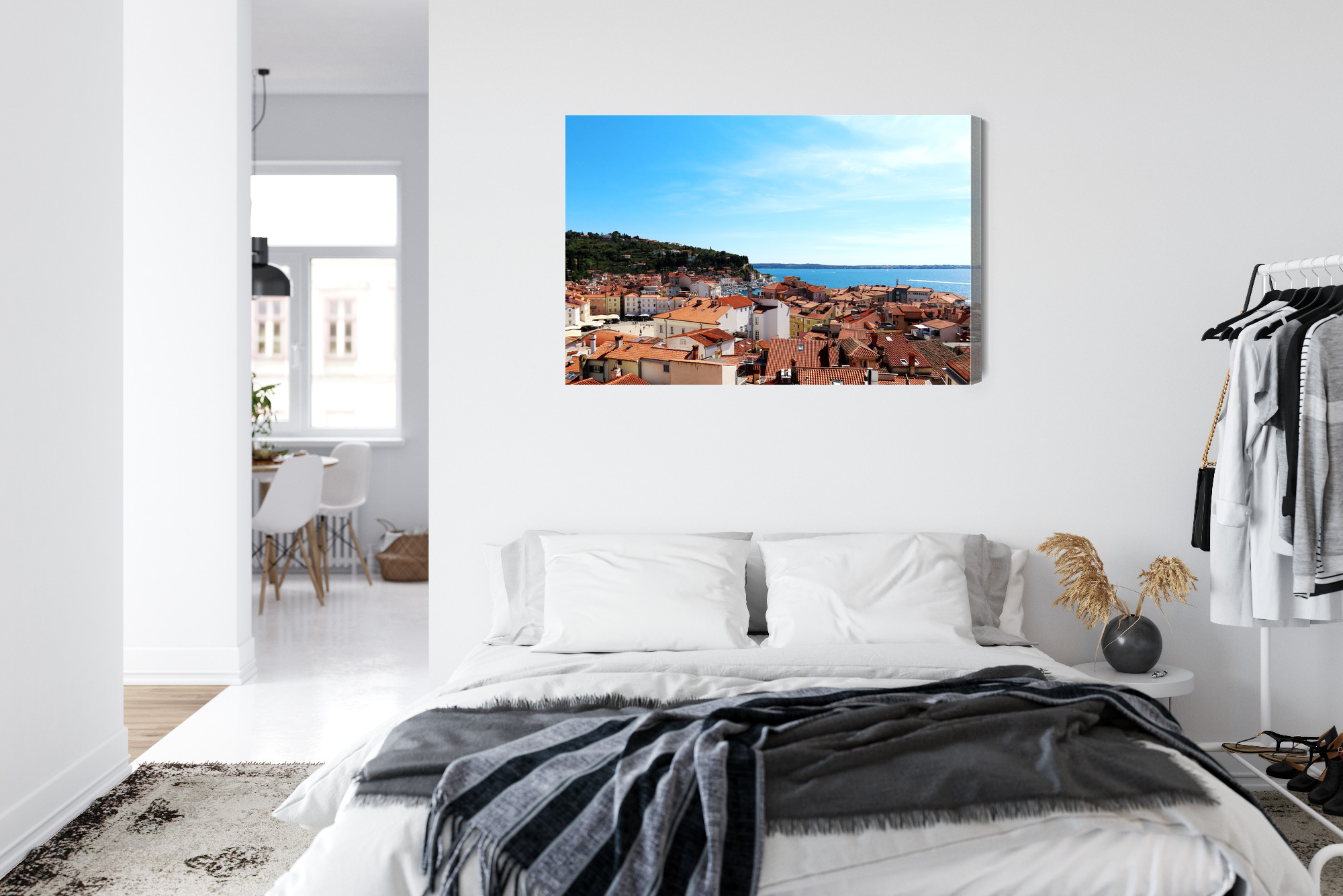 Modern Canvas Print: Mediterranean Townscape – ideal for living room and office - Image 8