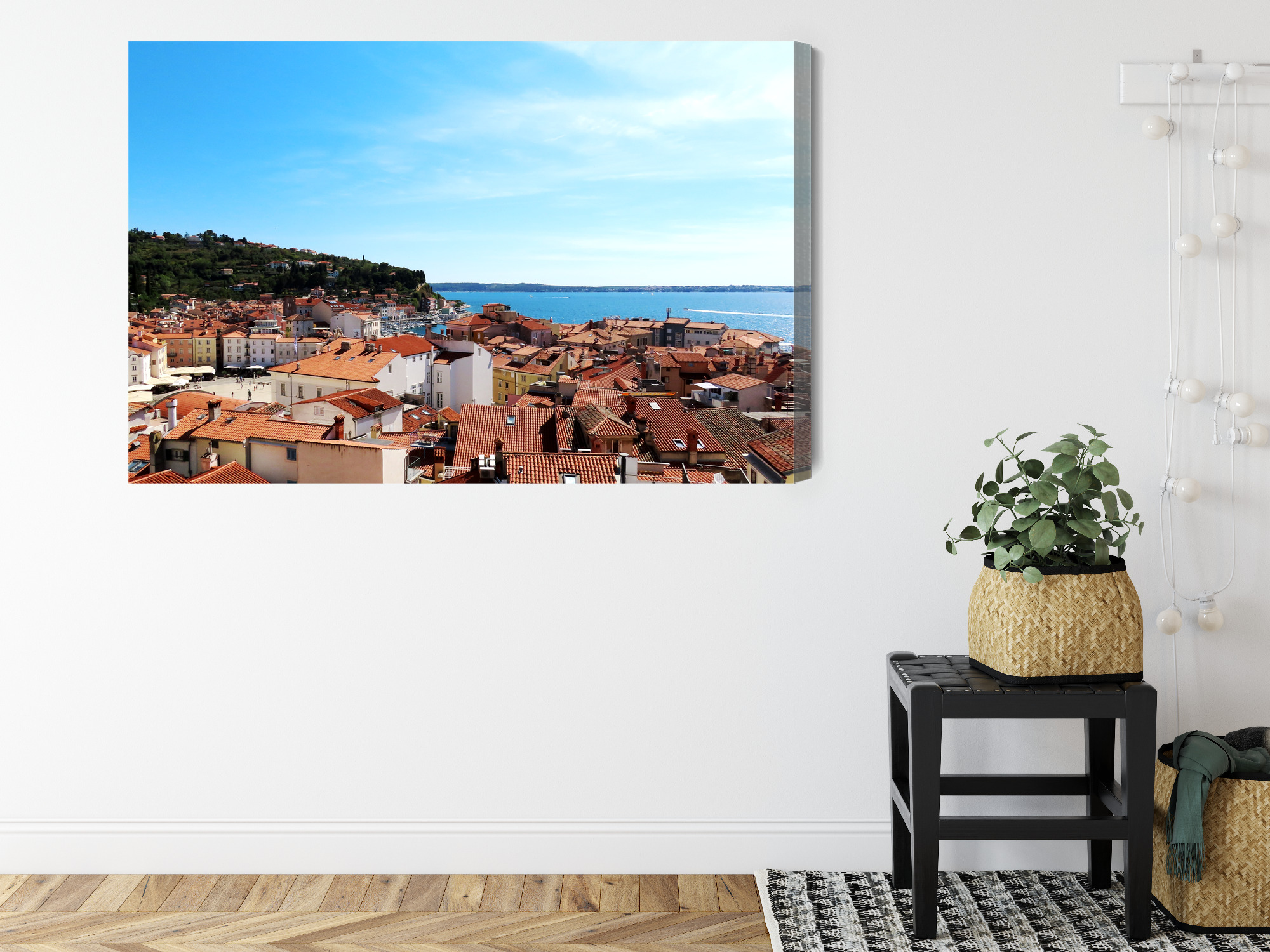 Modern Canvas Print: Mediterranean Townscape – ideal for living room and office - Image 9